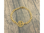 Bracelet- chaîne arbre de vie 2 en acier inox doré