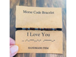 Bracelet code morse "I love you"