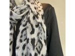 Farfouillette Léo Elégance Foulard Aux Motifs Léopards Gris Doré