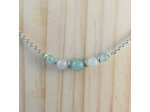 Collier aventurine/argenté