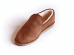 Charentaises camel en peau de mouton