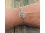 Bracelet- chaîne lotus en acier inox