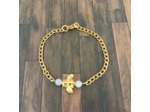 Bracelet enfant abeille/quartz rose/doré