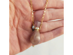 Collier bouteille de parfum améthyste/doré