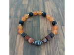 Bracelet bouddha agate/hématite
