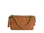 Mila Louise Mama XS V Petit Sac Trotteur Cuir Velours Tan