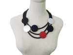 Collier ronds rouge et noir