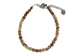 Bracelet en pierres naturelles facettes rond 5mm Picture stone
