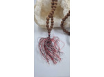 Collier mala tibétain perles bois sacré olpa1948