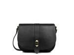 Lancaster Top Double Sac Besace A Rabat 470-61 Noir In Nude
