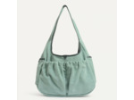 Bleu de Chauffe Sac Besace Paula Cuir Daim Vert Jade
