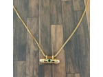 Pendentif Bijoux C.U.S® message beads doré-vert
