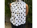 Blouse a Noeud dans le dos à pois