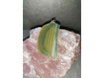 Pendentif tranche d'agate métal olpa913