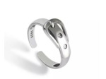 Bague ceinture en argent