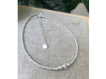 Bracelet de cheville en perles en argent 925