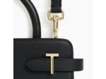 Le Tanneur Emilie Petit Sac À Main En Cuir Signature T Noir