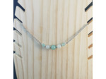 Collier aventurine/argenté