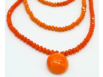 Collier Multi-rangs Papaya orange