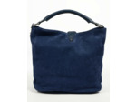 Berthille Hermine Sac Shopping Cuir Nubuck Marine