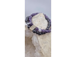 Bracelet double hematite amethyste OLPA2919