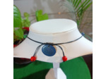 Collier Esméralda bleu-rouge-vert en ivoire végétal