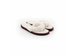 Tongs blanches en peau de mouton