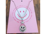 Collier smiley en bouton pression
