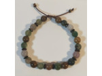 Agate indienne et bois zébré, ajustable