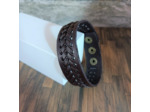 Bracelet cuir homme marron 3