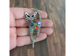 Broche chat coloré