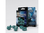 Lot de 7 dés - Classic RPG - Vert perlé et blanc