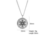 Collier metatron plein en acier inox