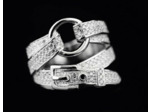 Bague double ceinture en argent