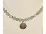 Collier en aventurine/quartz rose arbre de vie