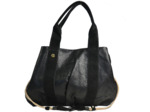 Mila Louise Prudy FAR5 Cabas Toile Fantaisie et Cuir Noir