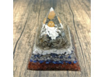 Pyramide orgonite bouddha n°10     8x8cm