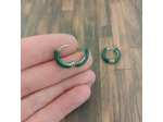 Créoles émaillée 16mm Bleu ou vert-doré