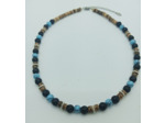Tour de cou pierre de lave/turquoise/coco