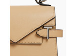 Le Tanneur Emilie Petit Sac A Main Double Rabat En Cuir Grainé Désert