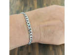 Bracelet gourmette femme acier inox
