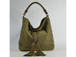 Berthille Hermine Sac Shopping Hobo Cuir Caqui