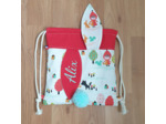 Sac à dos Pochon pour enfant, modèle Lapinou, chaperon rouge