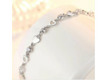 Bracelet en argent cœurs zircon 2