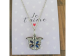 Pendentif papillon I love you
