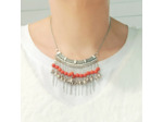 Gros collier corail rouge