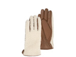 Isotoner Gants Tactiles En Fausse Fourrure Et Cuir Pour Femme Taille M Cognac
