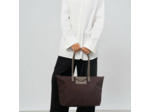 Lancaster Smart Kba Grand Sac Cabas Porté Épaule 516-31 Bordeaux Taupe