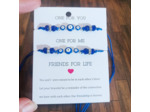 2 bracelets amis pour la vie œil porte-bonheur