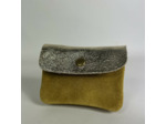 Farfouillette Petit Porte-Monnaie En Daim Camel / Doré
